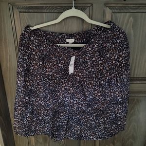 LOFT Tiered Floral Skirt